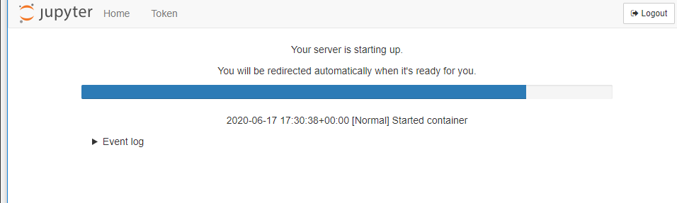 JupyterHub Server Loading