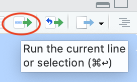 RStudio screen after running test script.