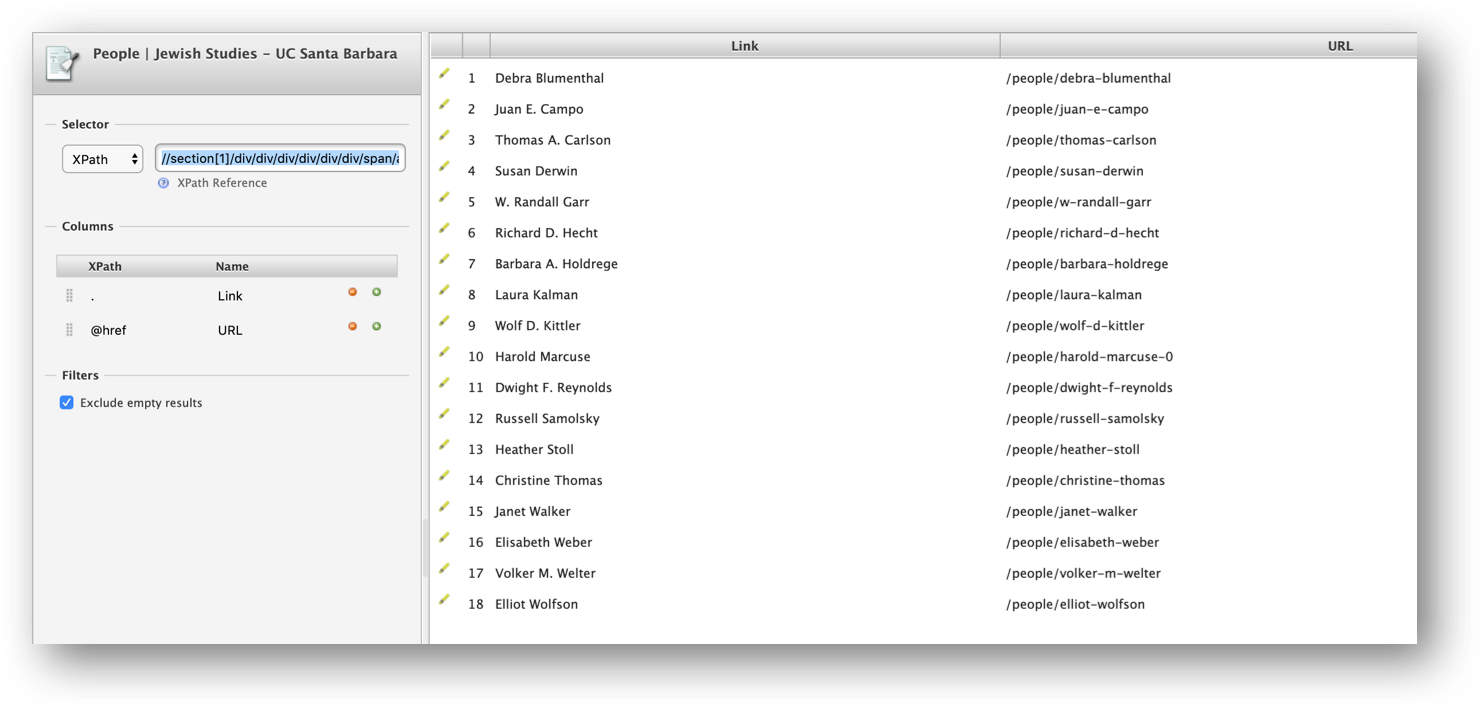 Image 11 Scrape Results with incomplete URLs