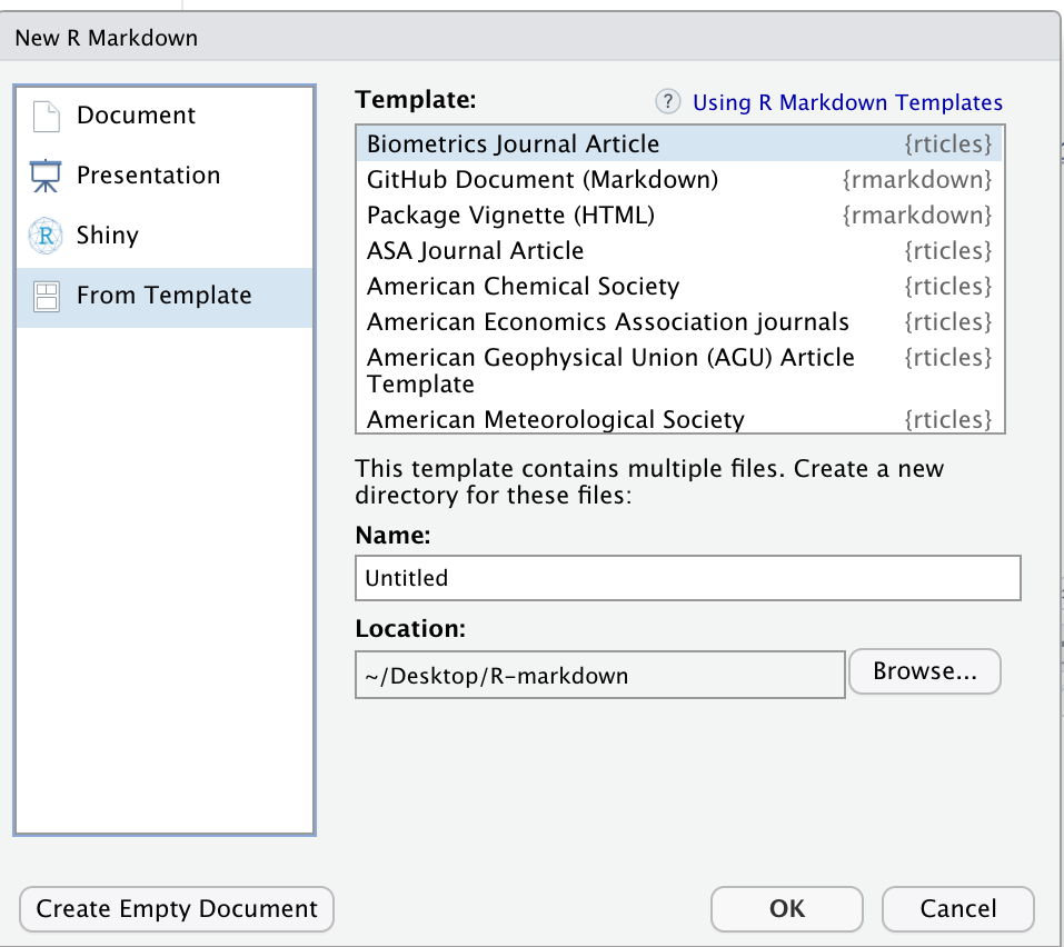 Fig. 8.2 - rticles Templates (Step 2)